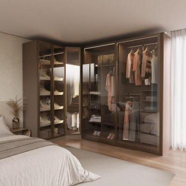Imagem de Guarda-Roupa Modulado de 3 Peças com 5 Portas Reflectas Orion CabeCasa