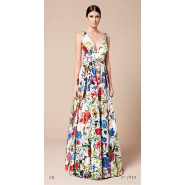 Imagem de Vestido florido longo tamanho único P aoGG - Malagoni