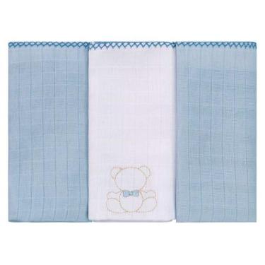 Imagem de Fralda p/bebe quadriculada baby joy classicos lisa - INCOMFRAL