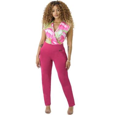 Imagem de Calça Reta Feminina Estilo Social Cintura Média com Bolso - Catwalk, P