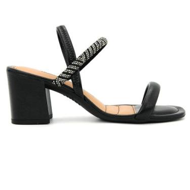 Imagem de Sandalia Dakota Original Salto Grosso Alto Moda Feminino 962, 35, Pret