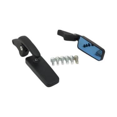 Imagem de Modificado motocicleta espelho retrovisor, espelhos quadrados, Moto - 