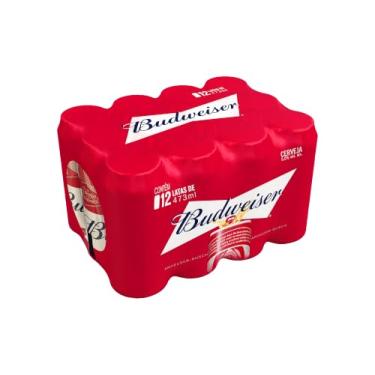 Imagem de Cerveja Budweiser, American Lager, Lata 473ml, Pack com 12 unidades