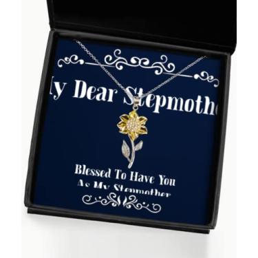 Imagem de SpreadPassion Blessed to Have You As My Stepmother and Grateful to Have You As My Girassol, madrinha, presentes para madrasta