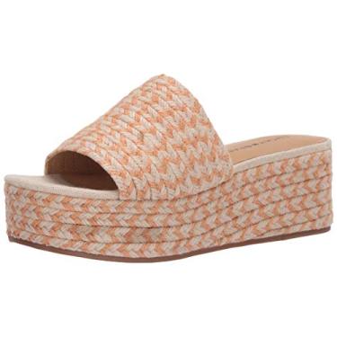 Imagem de Lucky Brand Sandália feminina Befanni Espadrille Wedge, pêssego/natural, 40