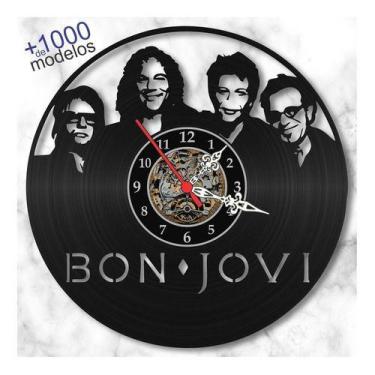 Imagem de Relógio Parede Bon Jovi Bandas Rock Musica Vinil Lp Clock - Lp Ilustra
