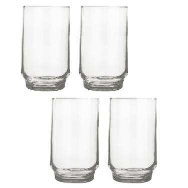 Imagem de Copo Vidro 300ml Lights Suco Agua Glamour Luxo Nadir - 4 Un