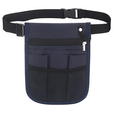Imagem de Bolsa de enfermeira, bolsa de cinturo de enfermagem organizadora de utilitários para veterinários, Azul