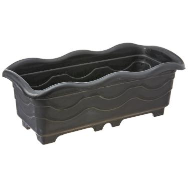 Imagem de Jardineira floreira de plástico preta M - Injeplastec