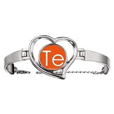 Imagem de N/A N/A Bracelete de arame para joias de coração e telurium semetal da tabela da Chestry Elements, medium, metal