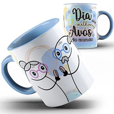 Imagem de Caneca azul Flork feliz dia avós Vovó Vovô