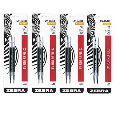 Imagem de Zebra Sarasa RDI LV-Refill, Medium Point, 0.7mm, Blue Ink, 2-Count, 4 PACK