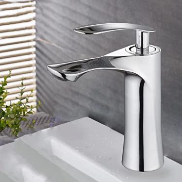 Imagem de Torneira de banheiro de luxo torneira de bacia de cachoeira de ouro rosa único furo torneira de água fria e quente torneira de bacia torneira misturadora torneira de pia, 8, china