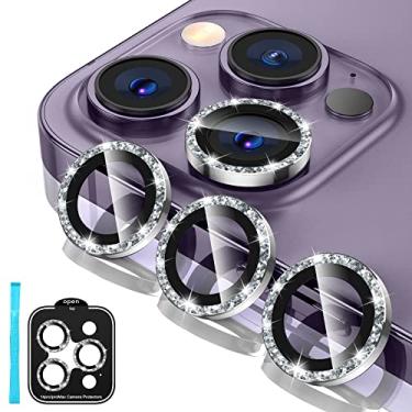 Imagem de Tensea Para iPhone 14 Pro/iPhone 14 Pro Max, protetor de lente de câmera de vidro temperado 9H, protetor de tela de metal com anel individual para iPhone 14Pro de 6,1 polegadas, iPhone 14 ProMax de