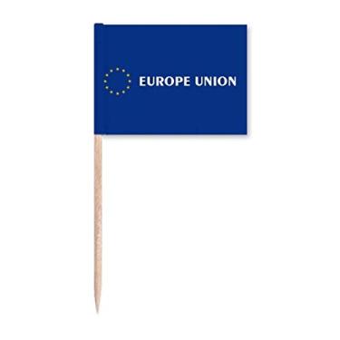 Imagem de Marcador de palito de dente amarelo estrela ao redor da Europa para decoração de festa