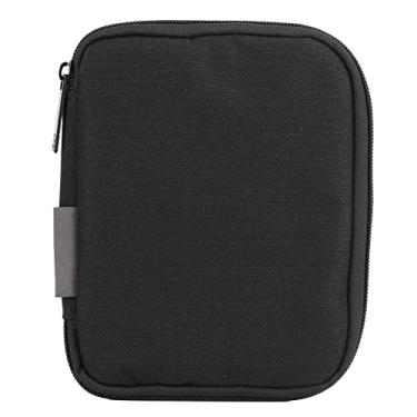 Imagem de Saco de Armazenamento de Linha de Dados, Organizador Eletrônico, Fechamento Com Zíper, Design de Relógio de Viagem Anti-riscos (Preto)