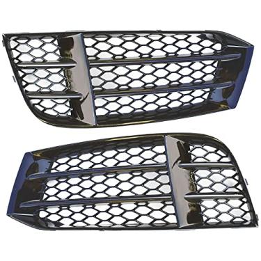 Imagem de JESYMBX Tampa de grade de luz de neblina para Audi RS5 B8.5 2013-2016 Para-choque dianteiro automático malha favo de mel