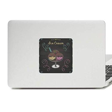 Imagem de Adesivo de vinil Paster para laptop com bola de sorvete de chocolate doce decoração de PC