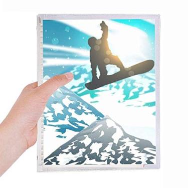 Imagem de Caderno de Esqui de Inverno para Esqui, Caderno de Aquarela, Folhas Soltas, Diário Recarregável