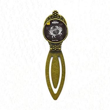 Imagem de Marcador de página retrô com estampa de caranguejo de organismo marinho