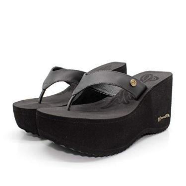 Imagem de Tamanco Plataforma Barth Shoes Sorvete Couro (Preto, BR, Adulto, Numérico, 34)