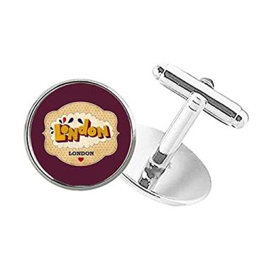 Imagem de DIYthinker Umbrella UK London Stamp British Round Button Cuff Clip Stud Cufflinks