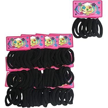 Imagem de JOLI MONDE Kit 72 Elásticos Pretos Xuxinha Para Cabelo Cor Preto