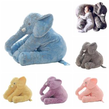 Imagem de Grande macio bonito travesseiro de pelúcia de pelúcia elefante animal criança de brinquedo