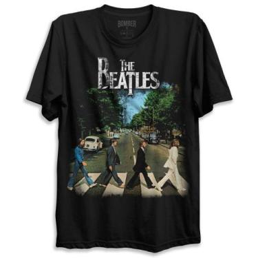 Imagem de Camiseta Banda The Beatles Abbey Road Paul Ringo John George Bomber Ro