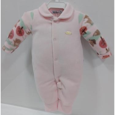 Imagem de Macacão Luxo Bebê Menina Zafielo Soft Pettenati Inverno 542 - Rosa - P ( 2 - 3 MESES )-Feminino