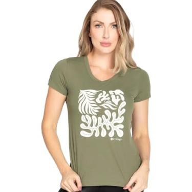 Imagem de Camiseta Trinys Eco Floema Feminino Verde Musgo