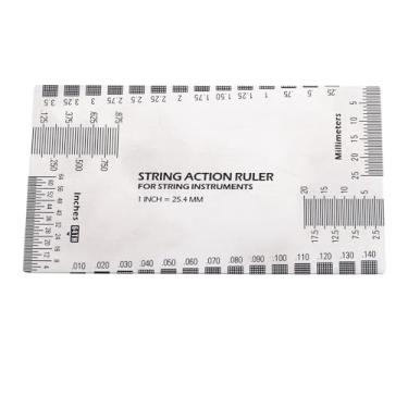 Imagem de Medidor de Régua de Ação de Corda, Medidor de Altura de Aço Inoxidável, Ferramenta de Medição de Guitarra, Ferramenta de Reparo para Guitarra, Ukulele Mandolin