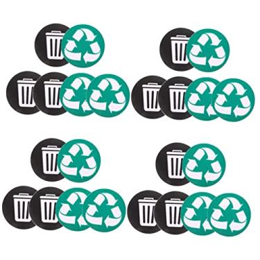 Imagem de Cabilock 24 Peças Adesivos De Triagem De Lixo Adesivo De Reciclagem Decalques Redondos De Sinal De Reciclagem Combinação De Lixeira Reciclar Lata De Lixo Pvc Caixa De Compostagem Reciclável