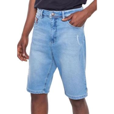 Imagem de Bermuda Jeans Masculina Onbongo Slim Azul B550a