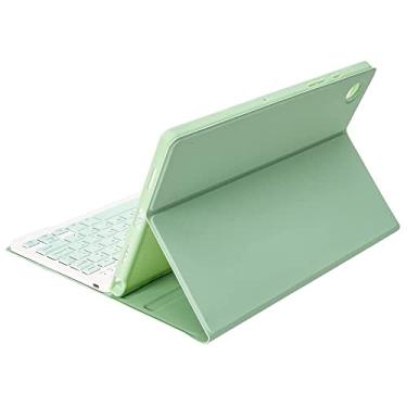 Imagem de YIWENG Capa protetora Capa protetora portátil para tablet removível com slot para caneta teclado BT compatível com Tab S6 2022/P613/P619 Verde
