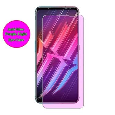 Imagem de Para ZTE nubia Red Magic 7 7s 6 6s 6R Pro Anti Azul Roxo Raio de Luz Cuidados com os Olhos Vidro Temperado 9H Protetor de Tela Película à Prova de Explosão Guarda Temperada (3 Packs,Red Magic 7 Pro/7s Pro)