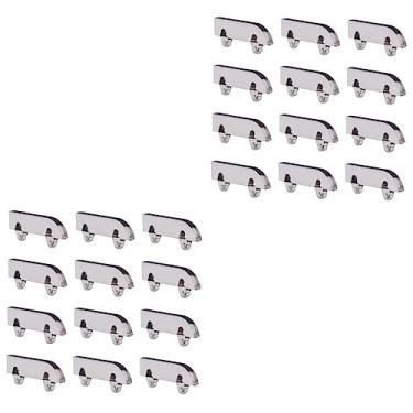 Imagem de HEMOTON 50 Unidades Roda Da Porta De Vidro Rodas De Banheiro Tops Bottom Roda De Móveis De Cozinha Rolo Da Porta Do Pátio Porta Do Banheiro Roda De Avião Aço Laminado a