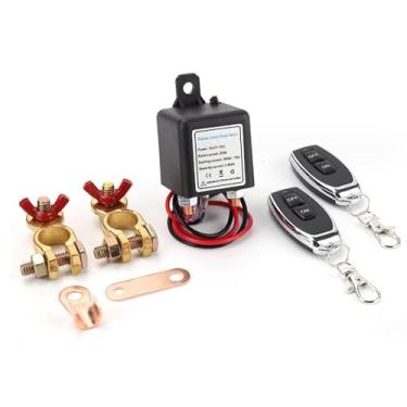 Imagem de Luqeeg Interruptor remoto de desconexão de bateria DC12V, interruptor de eliminação de carro antirroubo evita dreno de bateria, interruptor de desconexão de bateria mestre de alta corrente para trailer ATV carro, barco, distância de controle de 48,78 m (#2)