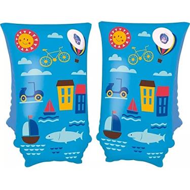 Imagem de Boia De Braço Infantil Praia Piscina 30cm X 15cm Até 50 Kg Azul 30 x 15 cm