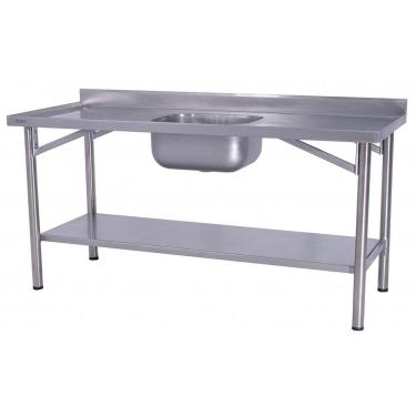 Imagem de Pia Industrial Benfati Inox 304 180x70cm Paneleiro Liso com 1 Cuba 612CL