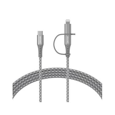Imagem de Cabo 2 em 1 USB-C Lightning LC21GR Geonav - 1,5m
