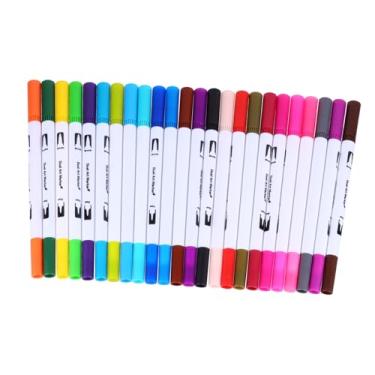 Imagem de ADOCARN 24 Unidades caneta aquarela marcadores texto para estudantes canetas -texto canetinhas coloridas livros colorir marcadores para colorir canetas ponta cabeça mole