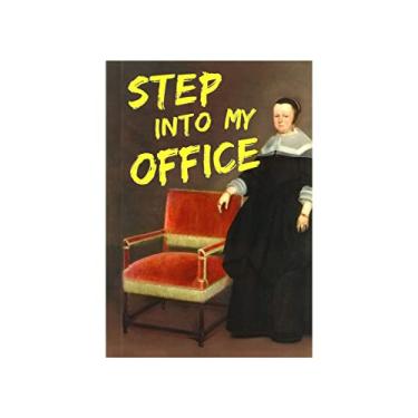 Imagem de Caderno Fine Art premium forrado com capa macia com texto neon - "Step into my office" - A6 / Tamanho de bolso - 244 páginas - Obras-primas de Santoro