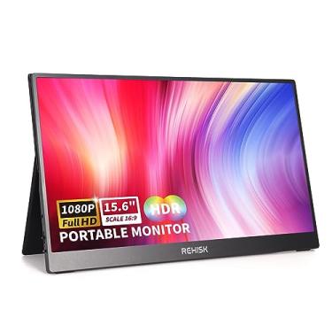 Imagem de Monitor portátil 15,6 polegadas IPS, extensor de tela para laptop, FHD, 1080p, capa inteligente, alto-falantes, USB-C, HDMI, ultrafino, monitor de viagem para laptop, PC, Mac, telefone, PS4/5, Xbox