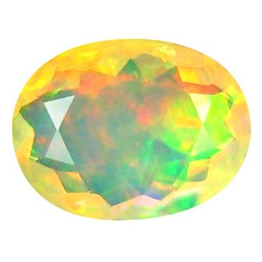 Imagem de 1,58 ct AAA+ Corte oval de qualidade de pedra premium (11 x 8 mm) opala arco-íris não aquecida genuína pedra preciosa solta