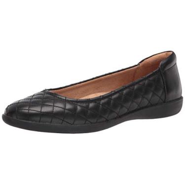Imagem de Naturalizer Sapatilha feminina Flexy Ballet, Couro preto, 8.5 Wide