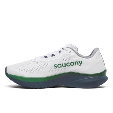 Imagem de Saucony Tênis masculino Kinvara 15, Branco/Azul marinho, 47