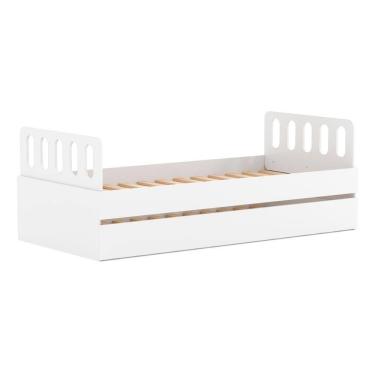 Imagem de Bicama Solteiro Com Cabeceira Anatômica Removíveis Branco Housin