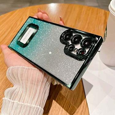 Imagem de Capa de telefone Gradient Glitter Bling para Samsung Galaxy S23 S22 Ultra Plus S20FE S21FE M53 M33 M51 M12 M23 A73 5G M10 A7 Capa mole, verde, para Galaxy Note 10 Plus