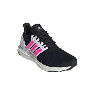 Imagem de adidas Tênis feminino Ultrabounce DNA, preto/branco/rosa lúcido, 39